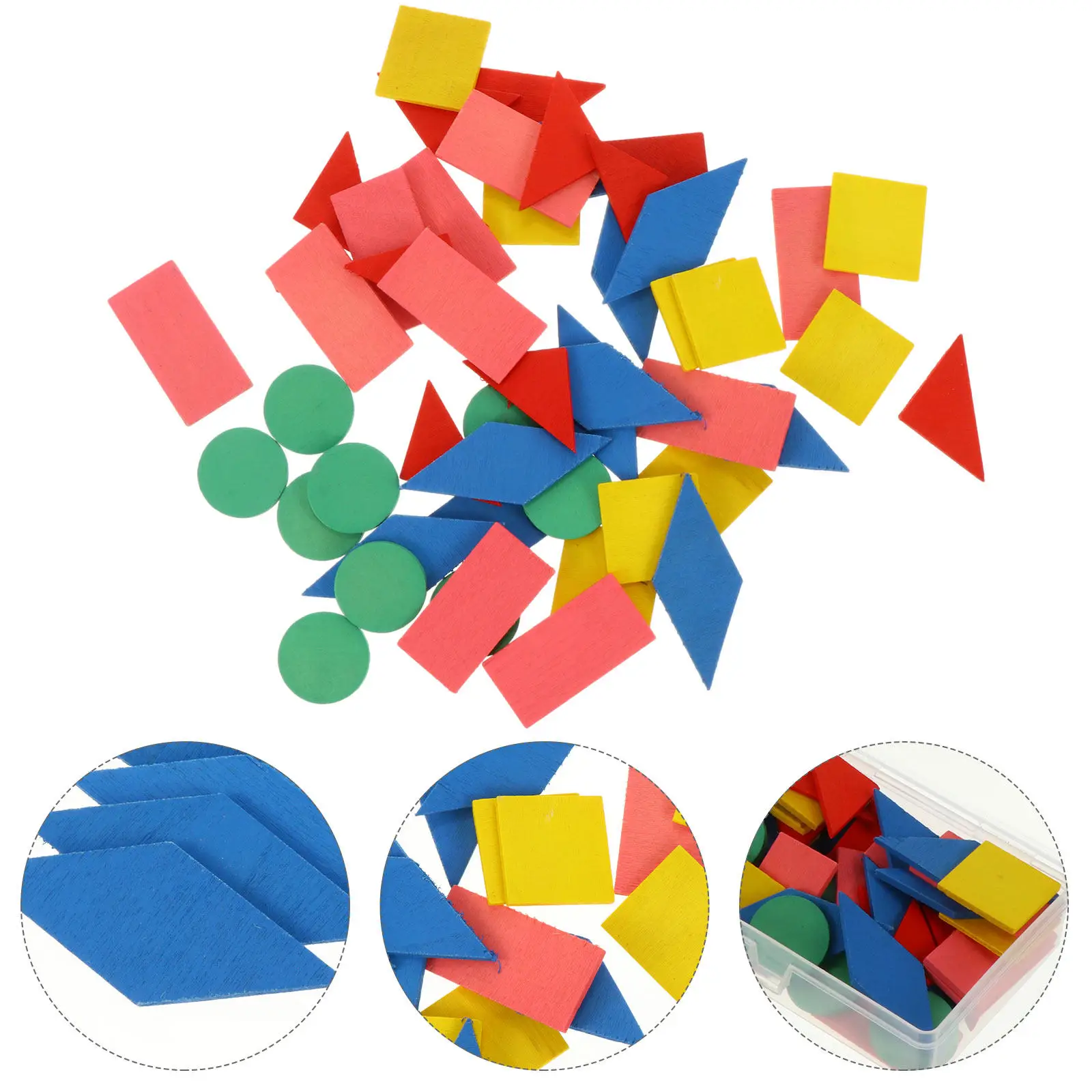 

2Sets Wooden Geometric Shape Puzzle Educational Creative Learning Game Early Development for Toddlers Kids Babies