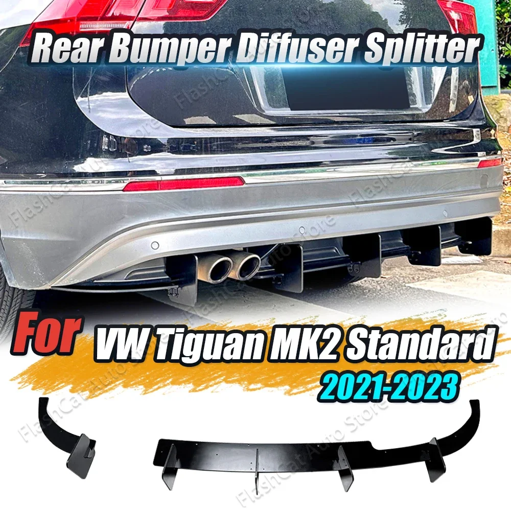 

Tiguan Diffuseur 5 Fins For VW Tiguan MK2 Standard / Tiguan L MK2.5 Standard 2021-2023 Rear Bumper Diffuser Spoiler Splitters