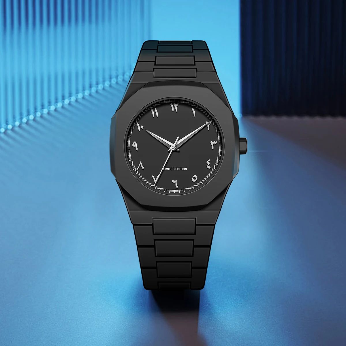 

Мужские деловые кварцевые часы Ближневосточные креативные часы с арабскими цифрами Пластиковый материал Кварцевые часы Водонепроницаемые