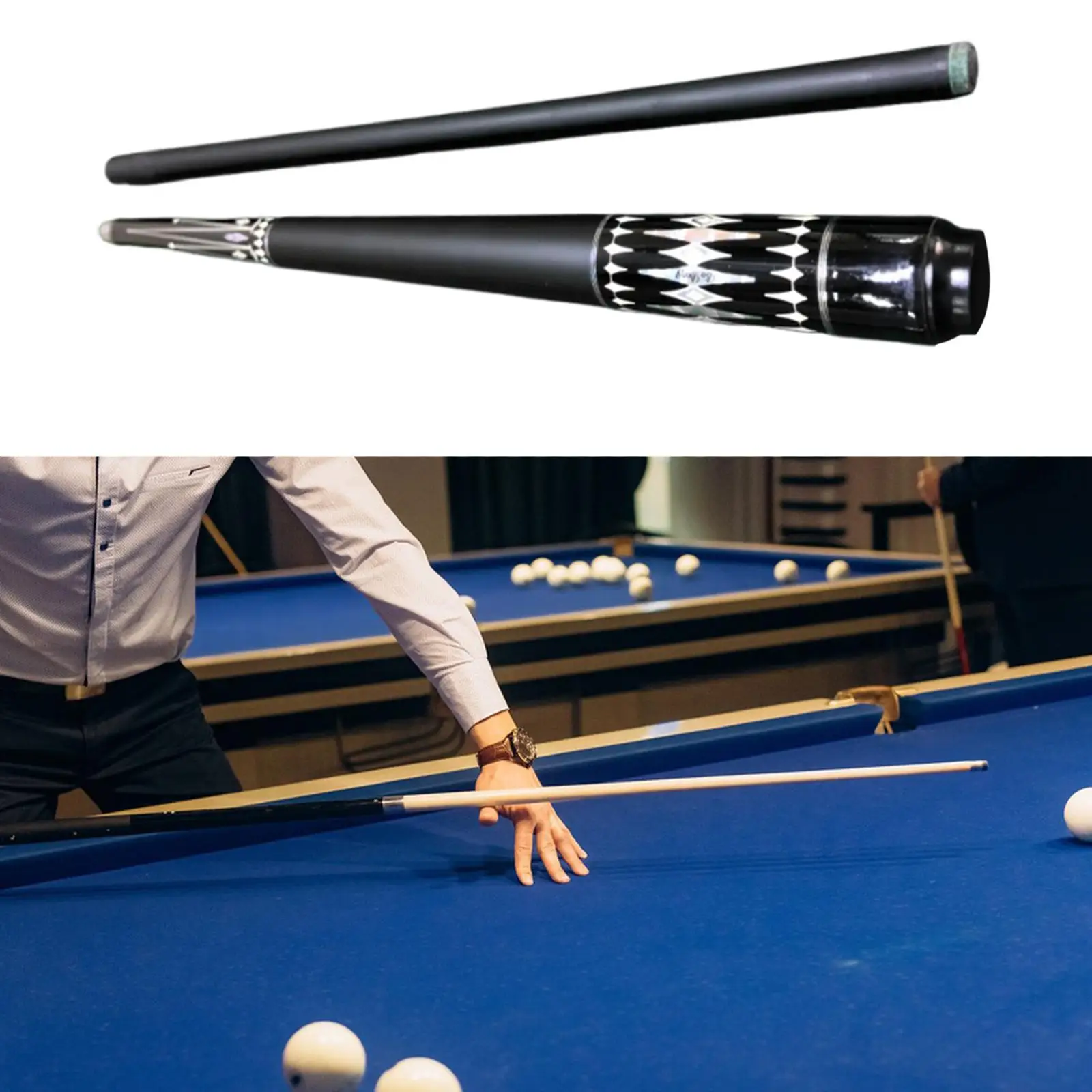 

Billiard Pool Cue 1/2 Split Rod for Home Use Sturdy Lightweight Detachable
