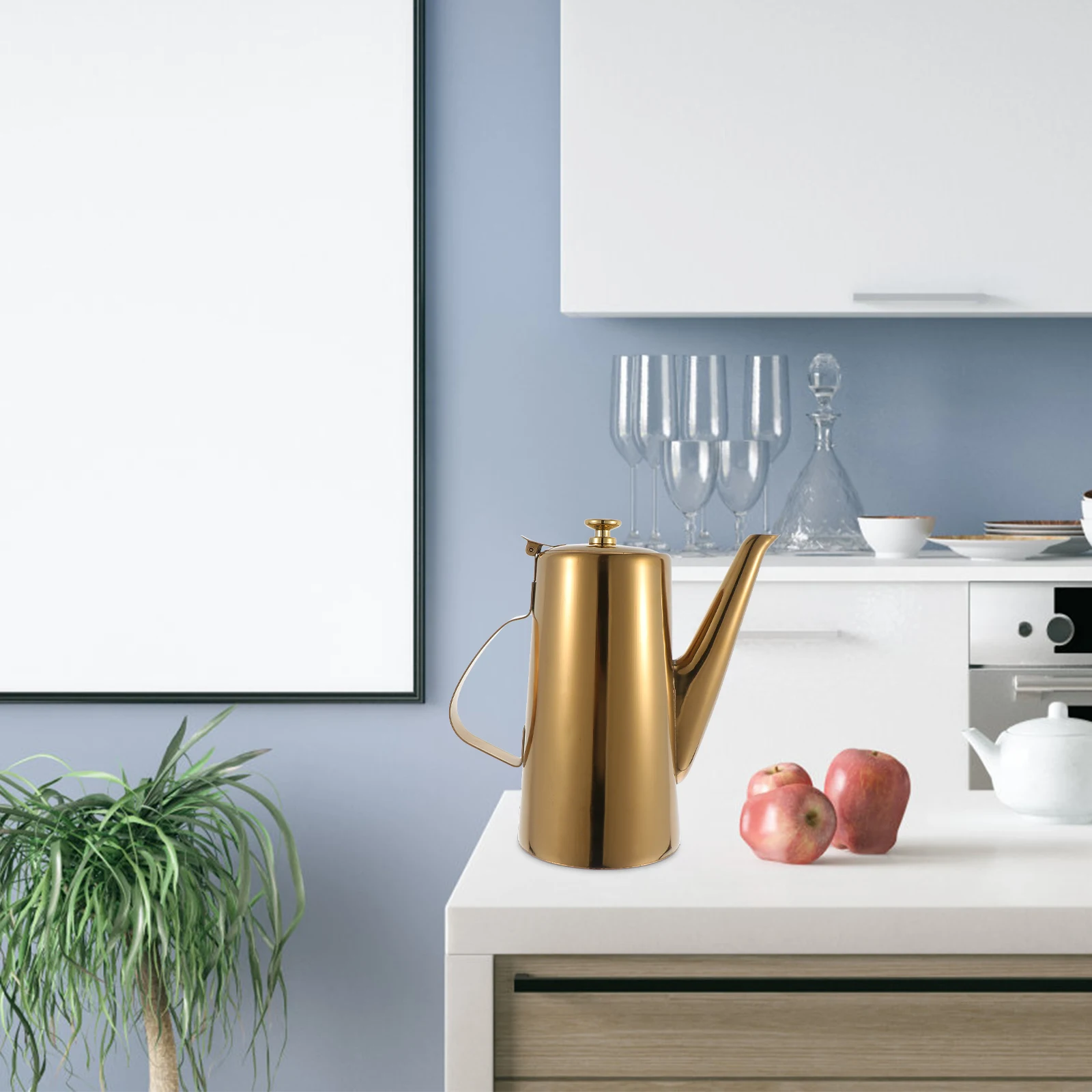 

Stainless Steel Oil Bottle Large Capacity Kitchen Tool Soy Sauce Vinegar Container Premium Material Home Bar Cafe Hotel