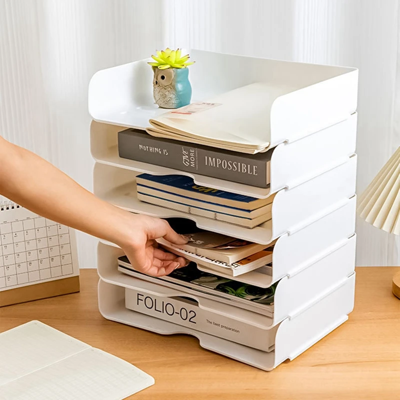 

Desktop Can be Stacked With Multiple Layers A4 Paper Storage Box Flexible Drawer Style Office Student Cabinet File Cabinet