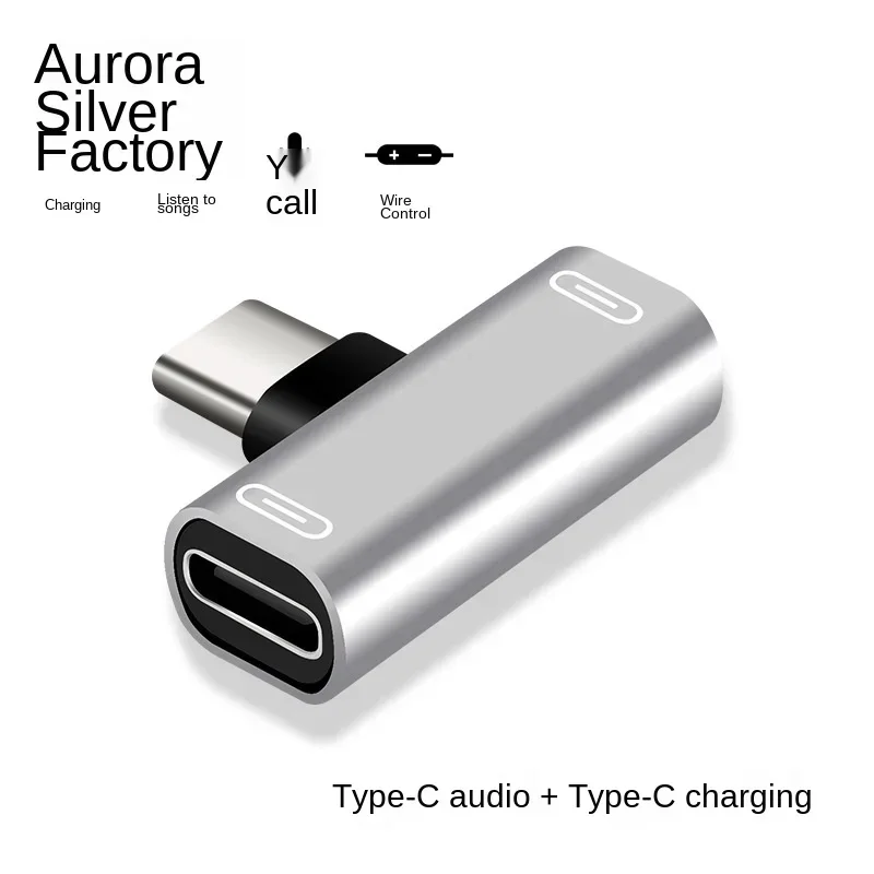 NEW ARRIVE 2 In 1 USB C Splitter Type C Male To Dual Type C Female Headphone Charger Adapter Splitter Converter