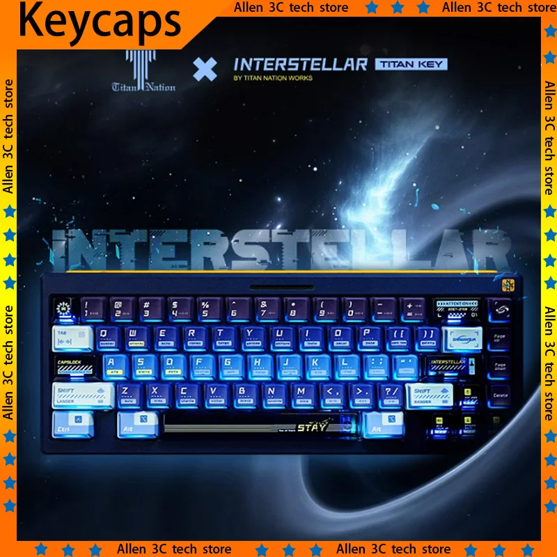 Titan Nation Interstellar Mechanical Keyboard Keycaps Thermal Sublimation PBT Keycap Laptop Gamer PC Gaming Keyboard Keycaps