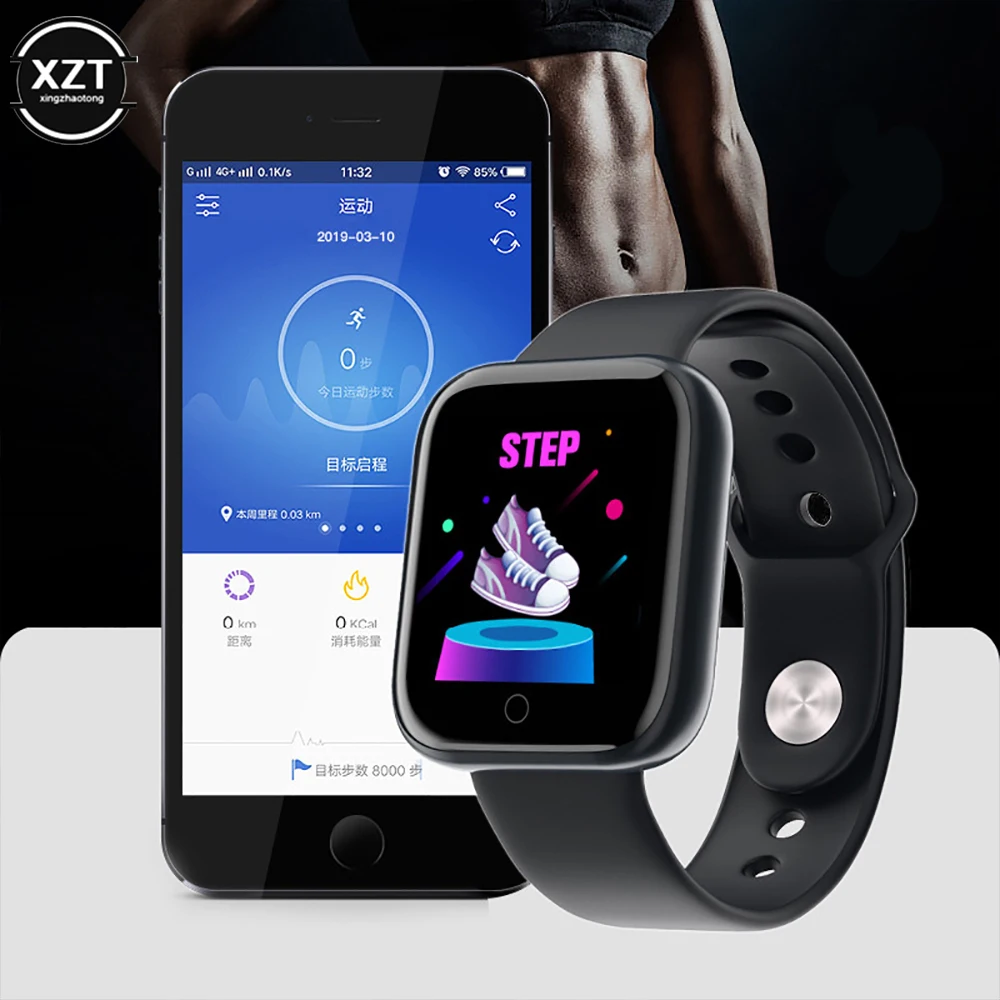 Multifunctional Smart Watch D20 Rechargeable Bluetooth Connected Phone Music Fitness Sports Bracelet Sleep Monitor Y68 Women Men