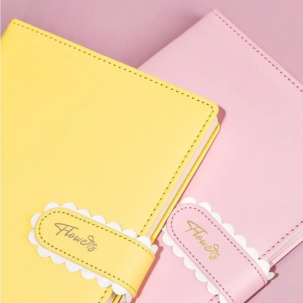 Macaron Color A5 Notebook with Buckle Waterproof Cover Student Notebook 224 Pages Wear-resistant Handbook School Office Supplies