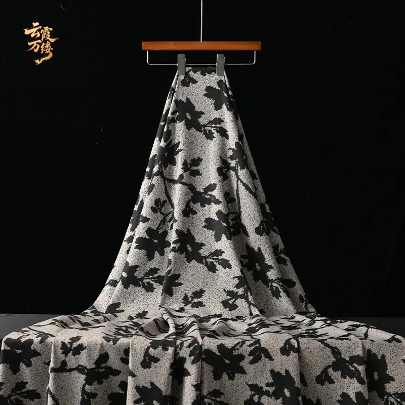 Chinese-style flocked jacquard fabric designer for cheongsam tops and skirts