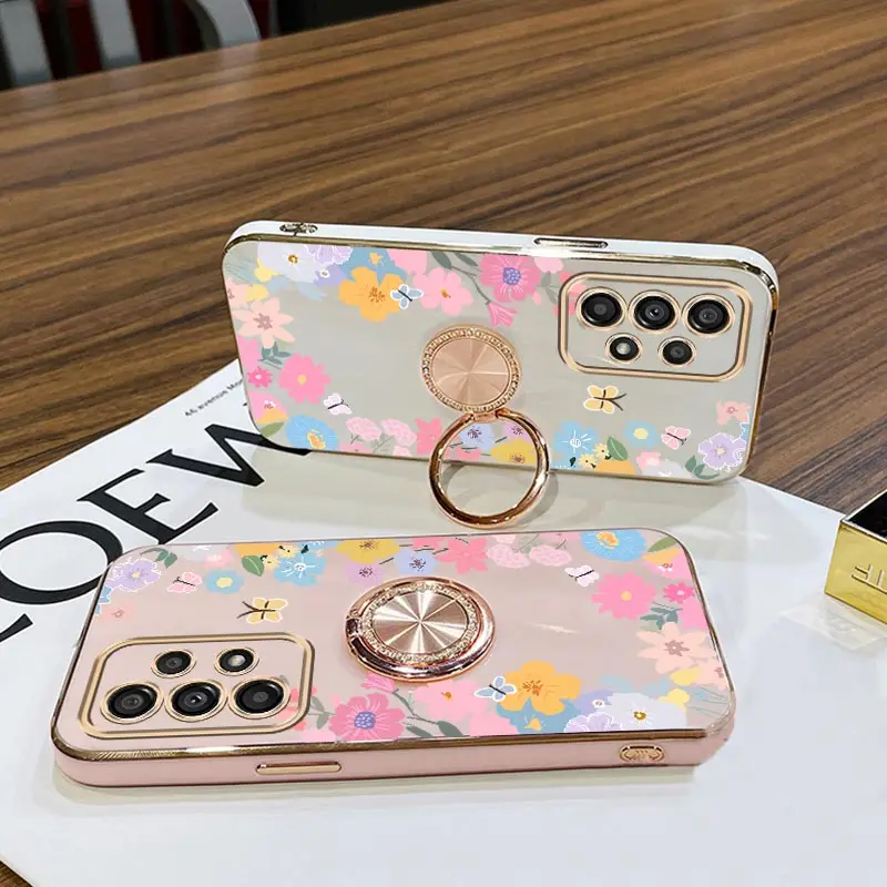 Pulseira de jóias cordão sorte guirlanda suporte do telefone caso para samsung galaxy a32 a33 a52 a53 a52s a73 a51 a71 a72 a23 4g 5g capa