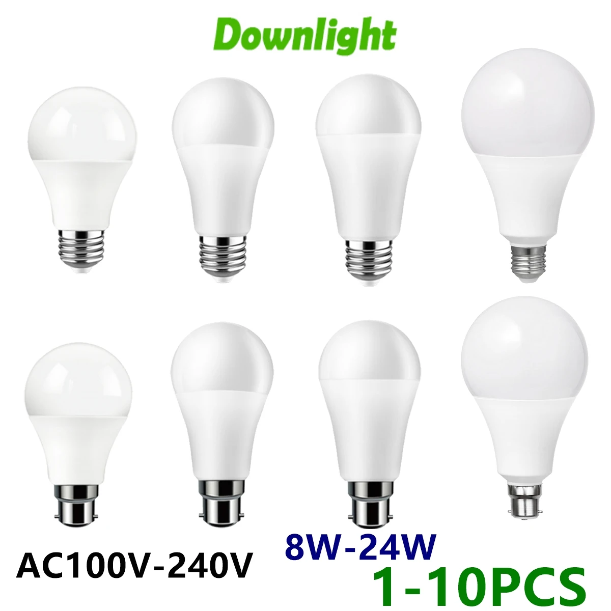 

Factory direct LED bulb full voltage AC110V AC220V 8W-24W B22 E27 high lumen without flicker 3000K/4000K/6000K warm white light