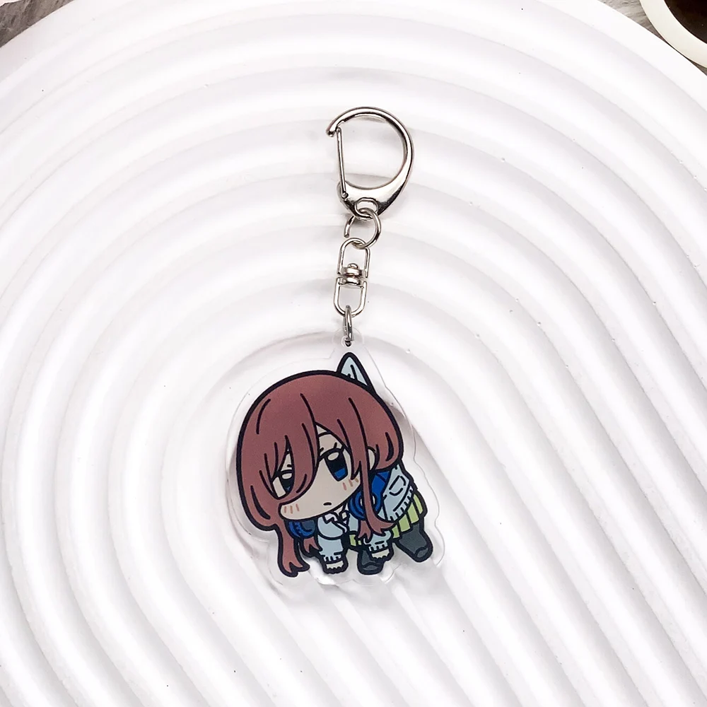 شخصيات أنيمي Quintessential Quintuplets سلسلة مفاتيح مصنوعة من الأكريليك اكسسوارات حقيبة سحرية على ظهره قلادة كيرينغ هدايا للأصدقاء #6