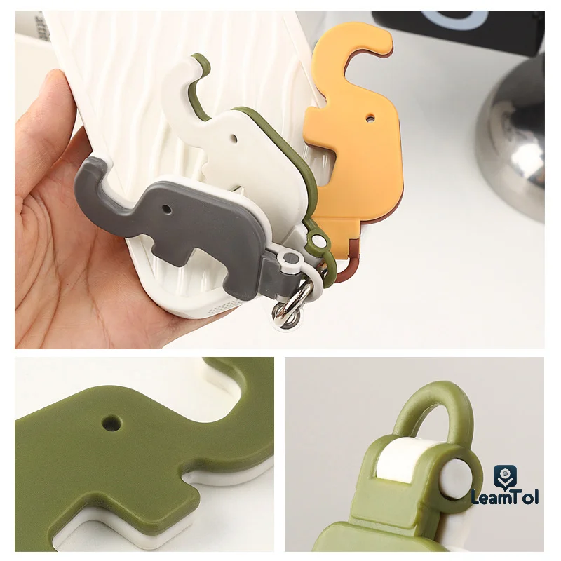 3PCS/Bag Mini Elephants Phone Holder Cute Cartoon Animal Lazy Desktop Mobile Phone Stands Base Design Easy Portable Stands