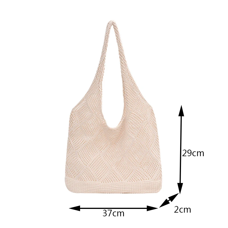 Torebka z dzianiny damska torba Retro z wcięciem, tkany torba sweter Tote Bag minimalistyczna torba na ramię