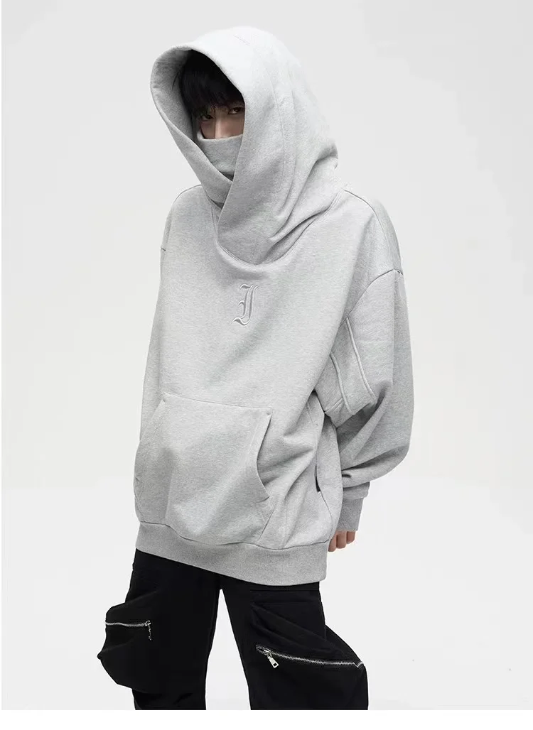 High Quality Y2k Hoodies Turtleneck Streetwear Fashion Winter Man Japan Oversize Women Sweatshirt Solid Pullovers Kakazzy Hoody