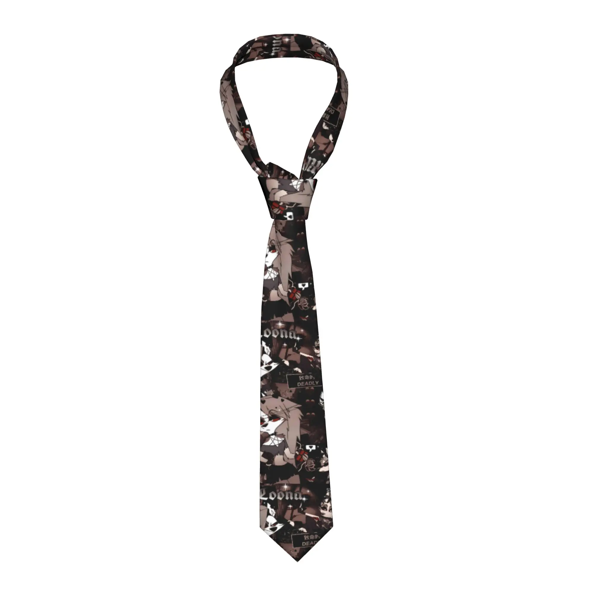 Corbata Helluva Boss Loona, corbatas clásicas informales para adultos unisex, uso diario, corbata de calidad para fiestas, accesorios de corbata con diseño de cuello
