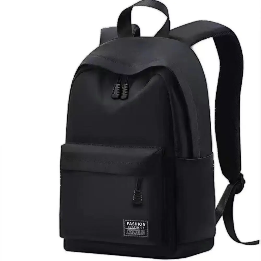 15 inches Versatile Backpack Trendy Black Grey Oxford Cloth Computer Bag Washable Travel Bag Unisex Computer Bag