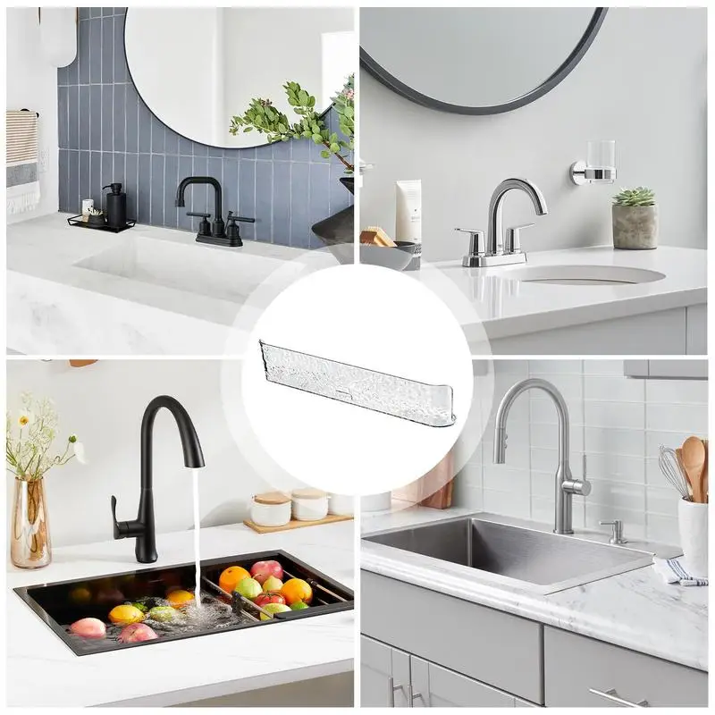 Sink Splash Guard Faucet Guard Sink Gadgets Splash Guard Behind Faucet Water Drip Catcher Guard For Kitchen