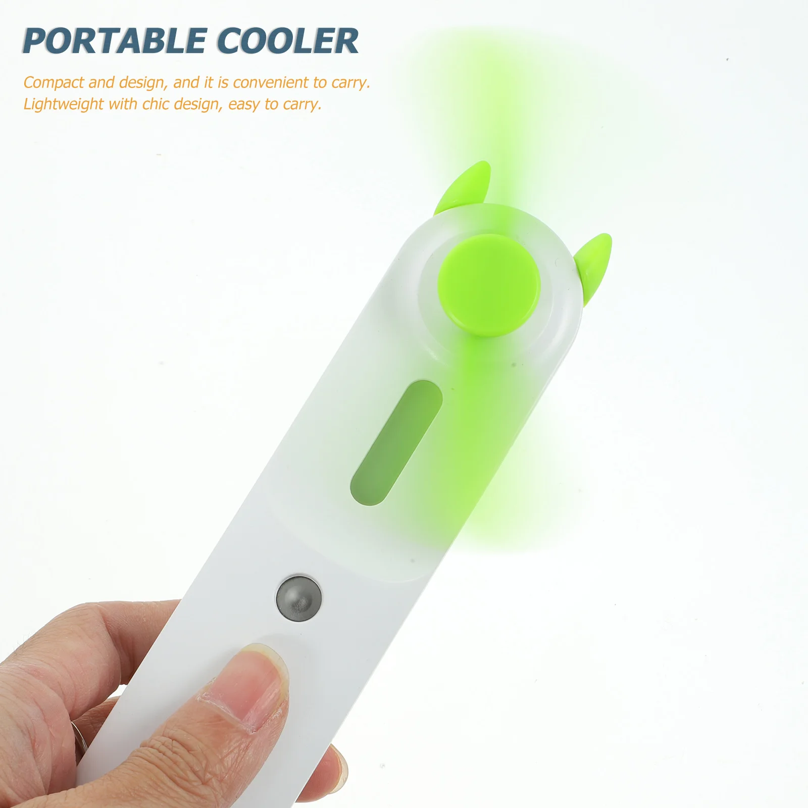 

【Green】Mini Rechargeable Mist Portable Usb Cooling For Travel Personal Handheld Abs Plastic Humidifying Fan For Outdoor Sport