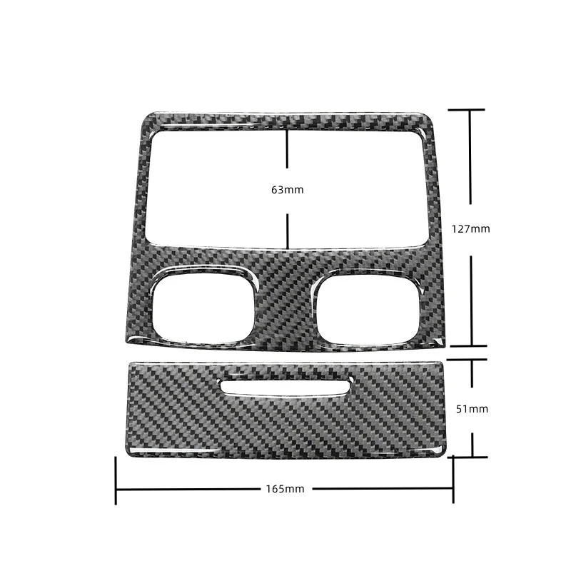 Para BMW Serie 3 E90 2005-2012 accesorios de fibra de carbono coche aire acondicionado trasero ventilación salida de aire decoración cubierta pegatinas embellecedoras