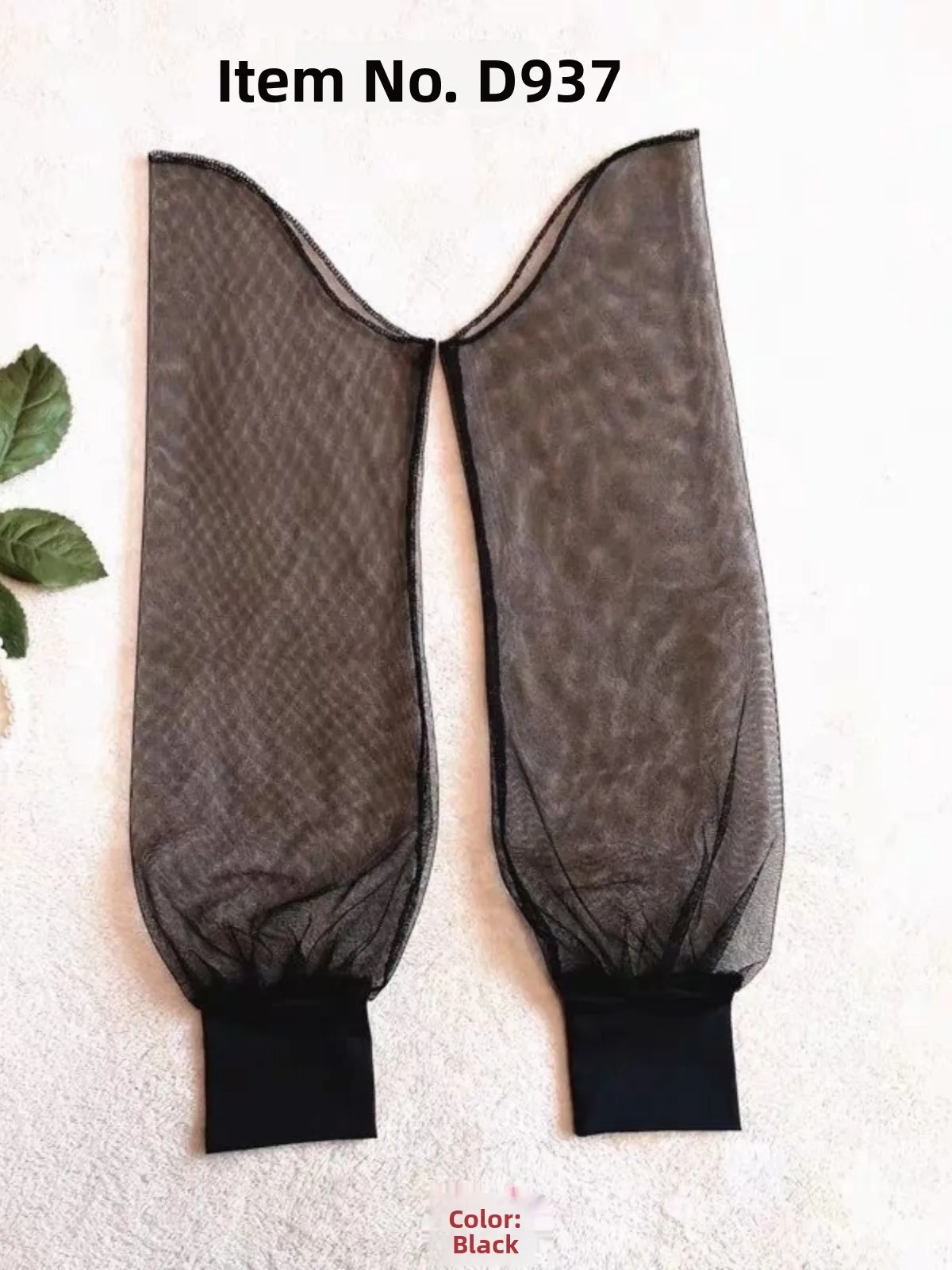 

Decorative Sleeveless Strap Top Half Finished Thin Splice Breathable Black Sleeve Mouth Sleeve Cover Fashionable Spring Acces...