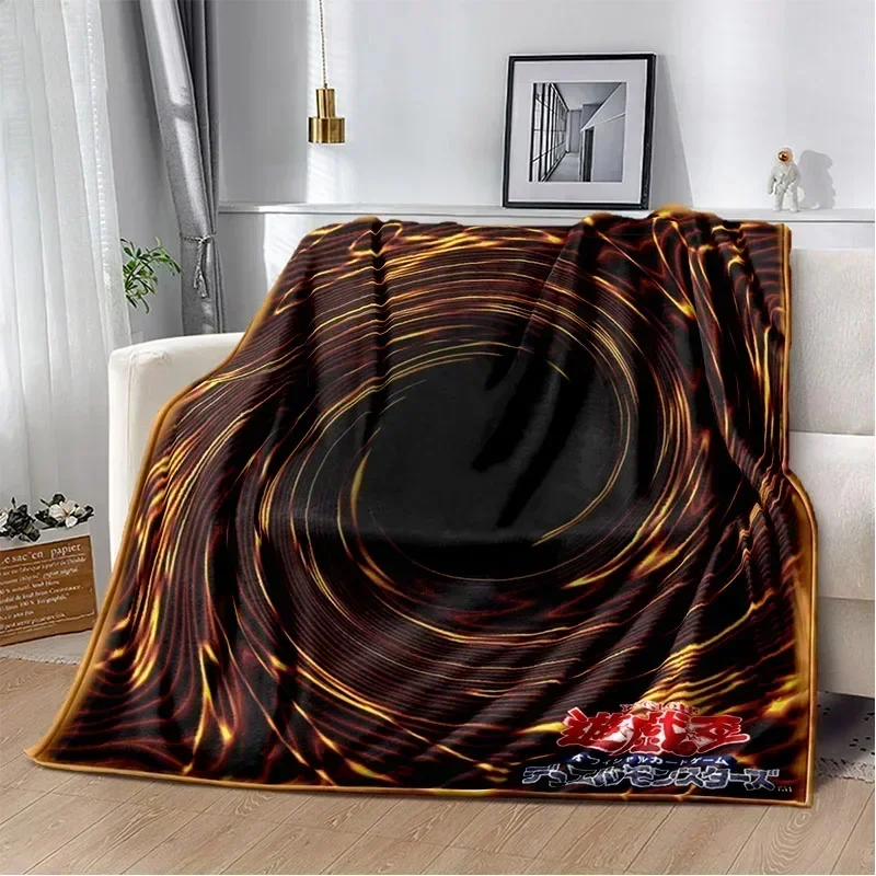 Anime Yu Gi Oh Card Throw Blanket Blue Eyes White Dragon Anime Cartoon Soft Plush Blanket Bedroom Bedspread Home Decor  coraline