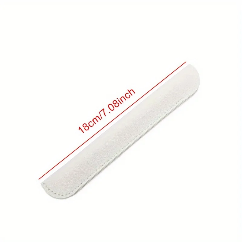 2pc Premium Faux Leather Apple Pencil Case for 1st & 2nd Gen  Protective Cover with Touch Pen Compatibility, Sleek White Design
