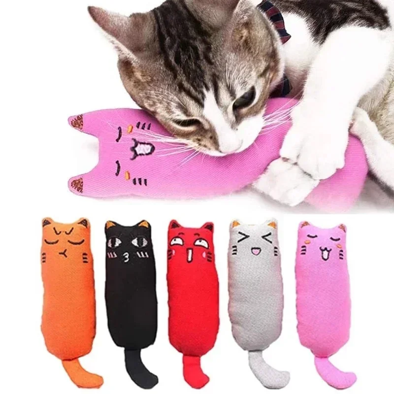 Catnip Toy Cats Products for Pets Cute Cat Toys for Kitten Teeth Grinding Cat Plush Thumb Pillow Pet Accessories