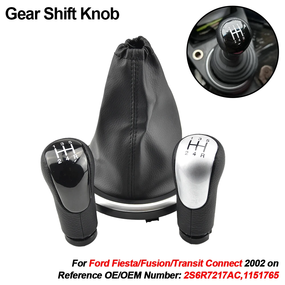 Gear Shift Knob Lever Shifter Handball Gaitor Boot Cover For Ford Fiesta Fusion Transit Connect 2002 2003 2004 2005 2006 2007