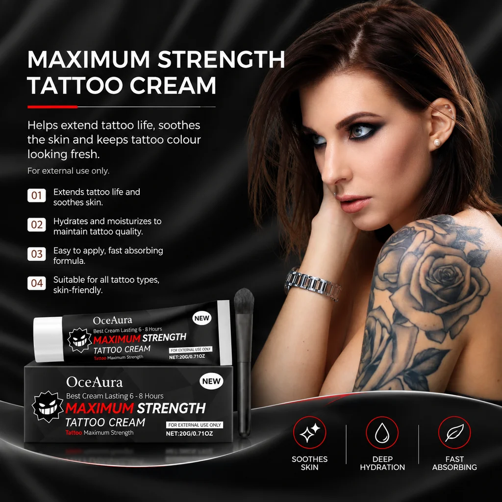 Tattoo Aftercare Cream Enhance Long Lasting Color Preservation Calm Skin Remove Anti Redness Gentle Safe Tattoo Aftercare Cream