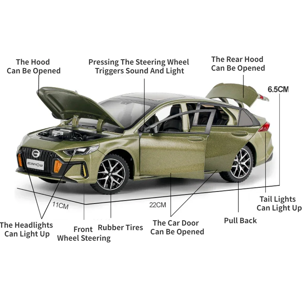 1:24 لعبة EMPOW سبيكة نماذج سيارات مصغرة 6 أبواب مفتوحة سيارة مع التراجع الصوت ضوء المركبات اللعب نموذج الأولاد هدايا عيد الميلاد