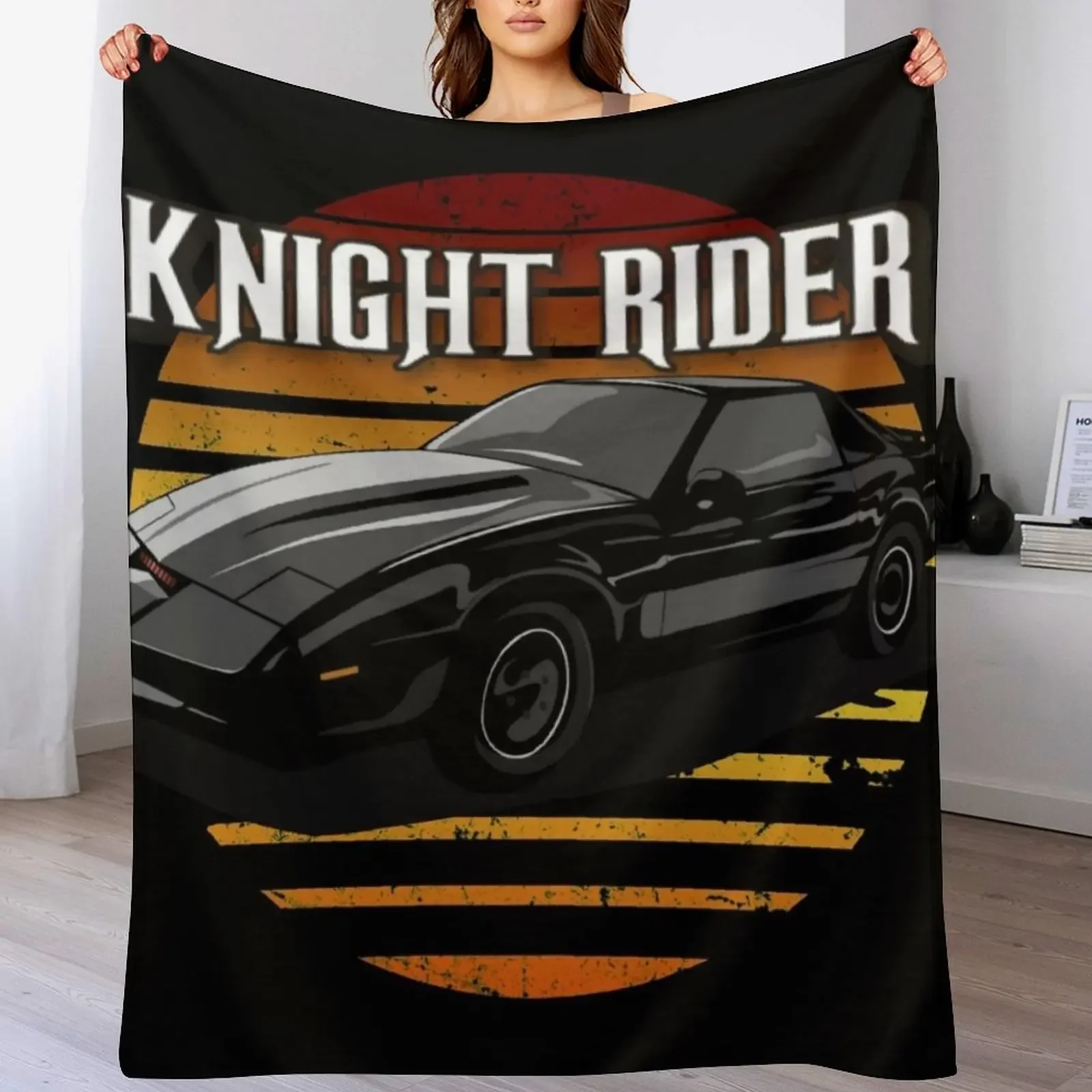 Knight Rider KITT Throw Blanket Travel valentine gift ideas Personalized Gift Blankets