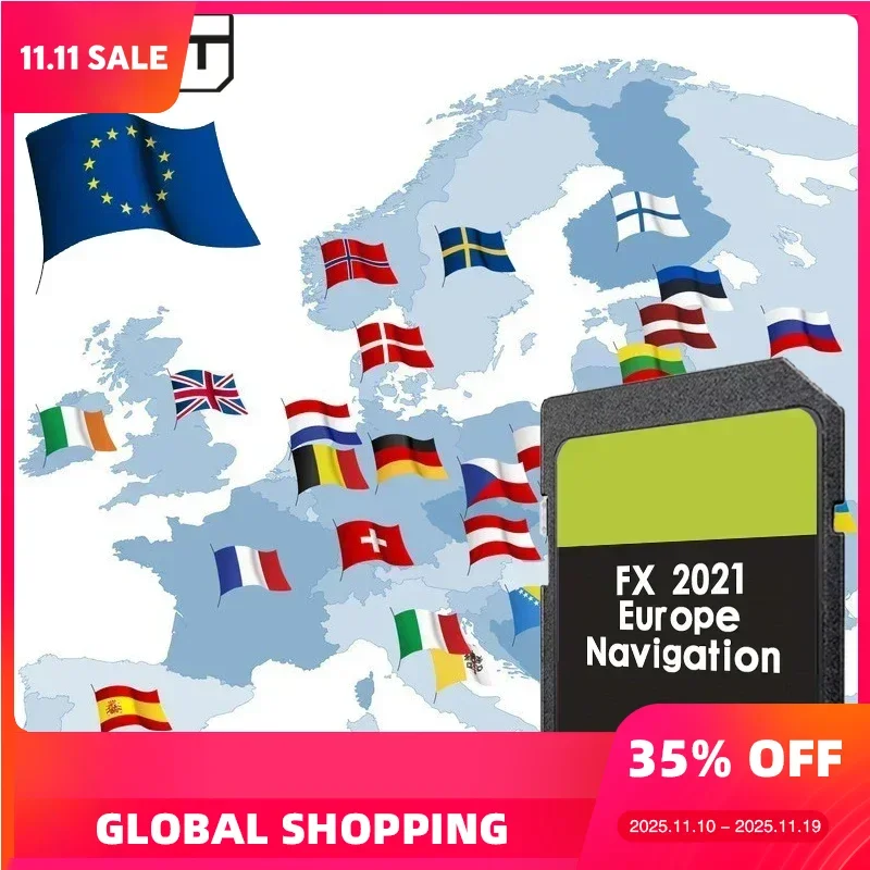 

New Version C-Max Sat Nav Maps SD Memory Card for Ford Mondeo FX 2021 Europe Navigation Data Update