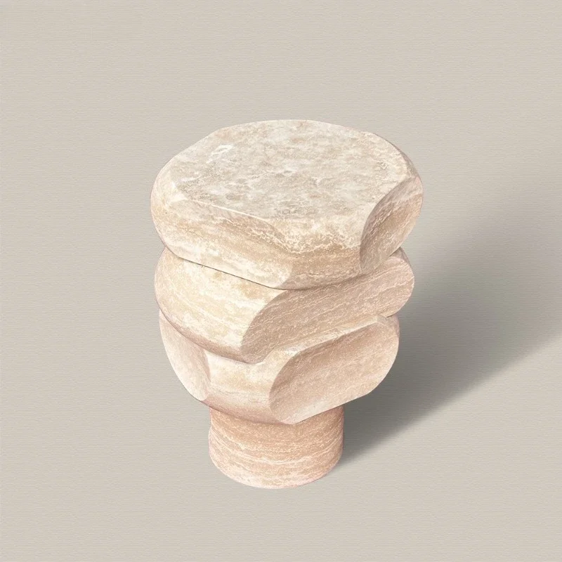Mibai Cave, wabi-sabi wind, stacked high, special-shaped edges, marble, living room, bedroom, sofa corner