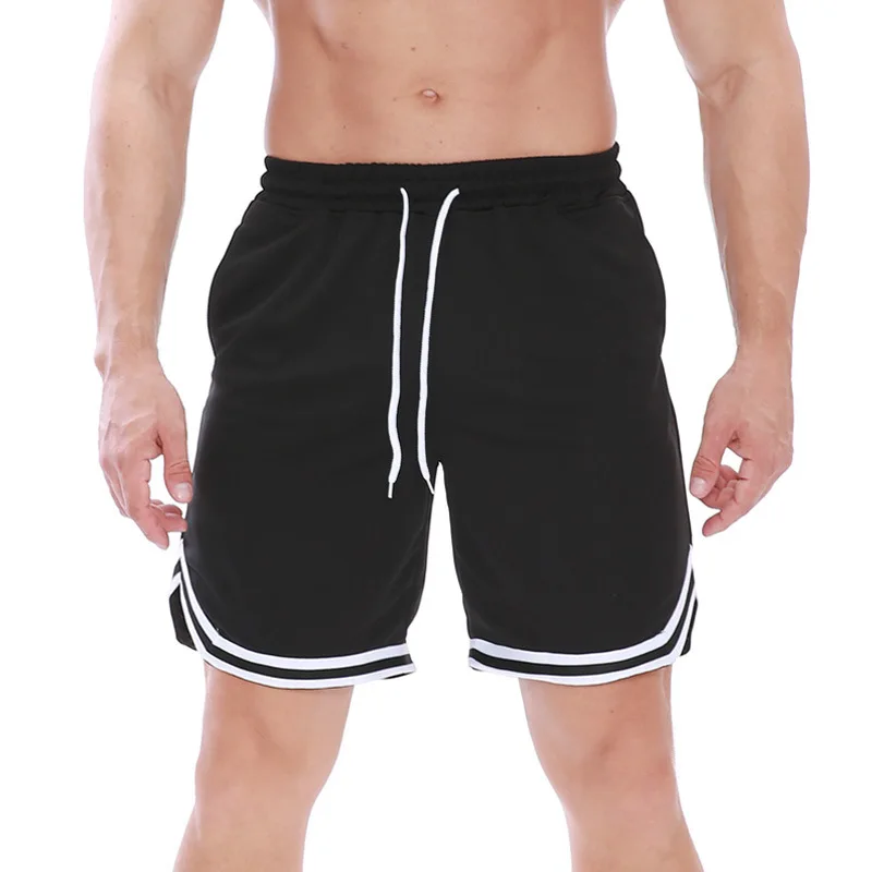 Summer Mesh fabric Men\'s Clothing Basketball And Football Shorts Male Black White Sport Running Jogging Fitness Sweatpants M-3XL