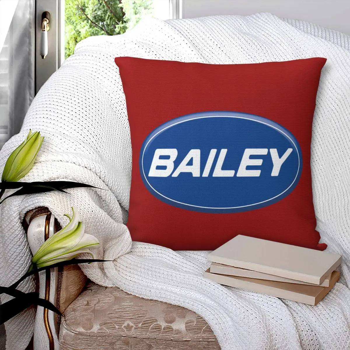 Bailey Caravan Square Pillowcase Pillow Cover Polyester Cushion Decor Comfort Throw Pillow for Home Car