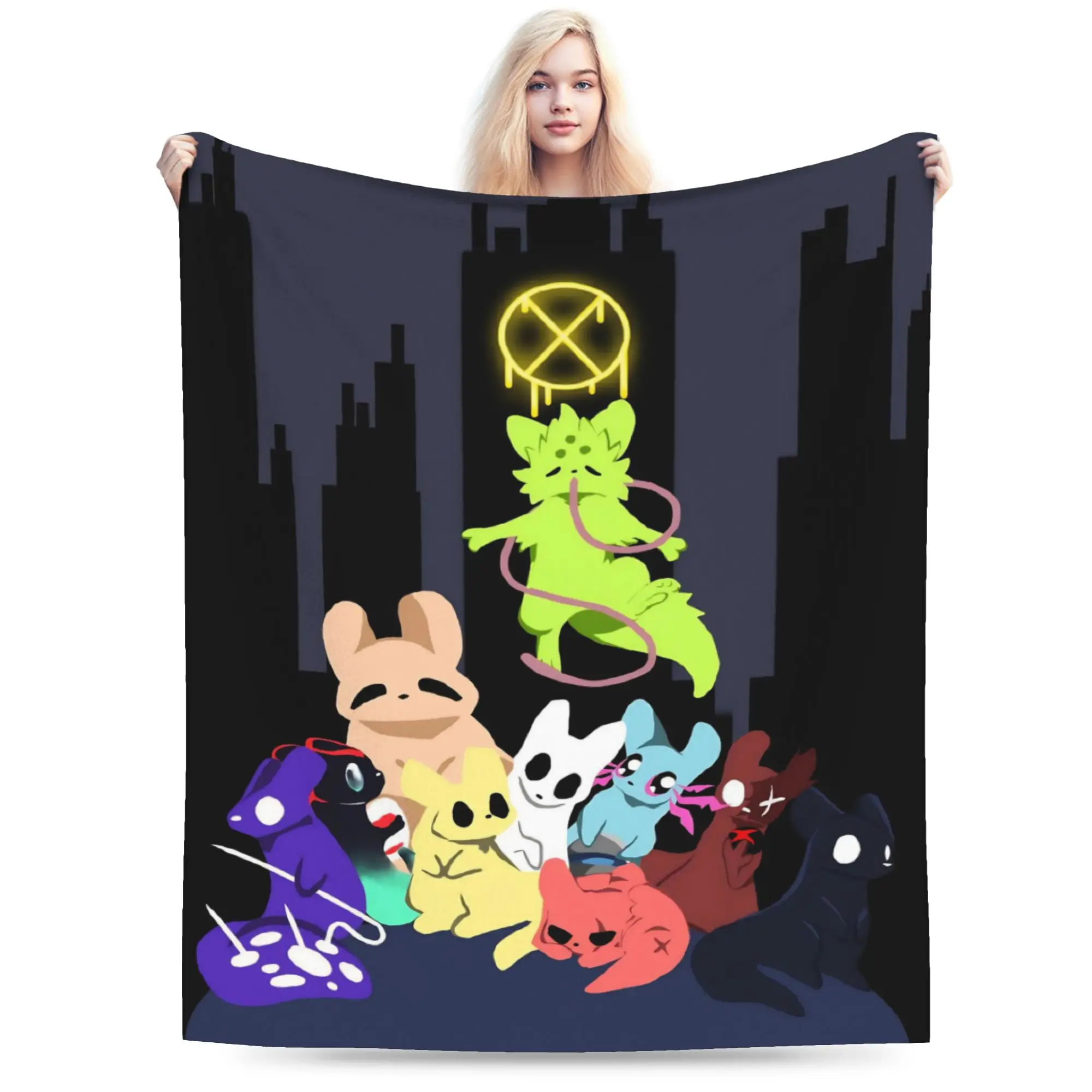 Rain World Slugcat Indie Game Gaming Blanket Ultra-Soft Flannel Healing Gift  Throw Blanket Bedspreads