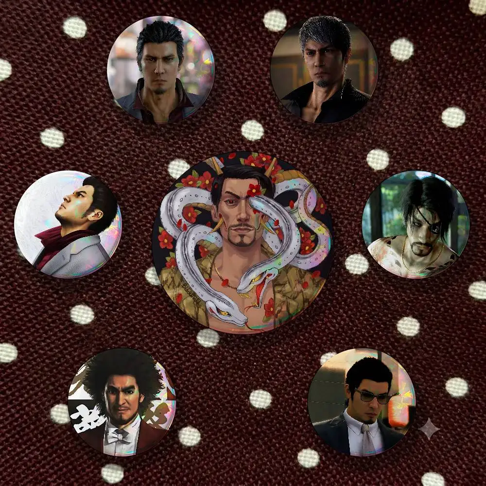 L-Like a D-Dragon 58mm Badge Brooches on Backpack Clothes Handmade Round Enamel Pins for Jewelry