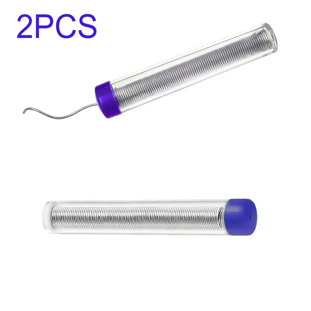 2Pcs 18g Rosin Core Solder Wire Low Melt Smooth Flow Strong Joints for Electrical Repair Flux Metal Texture