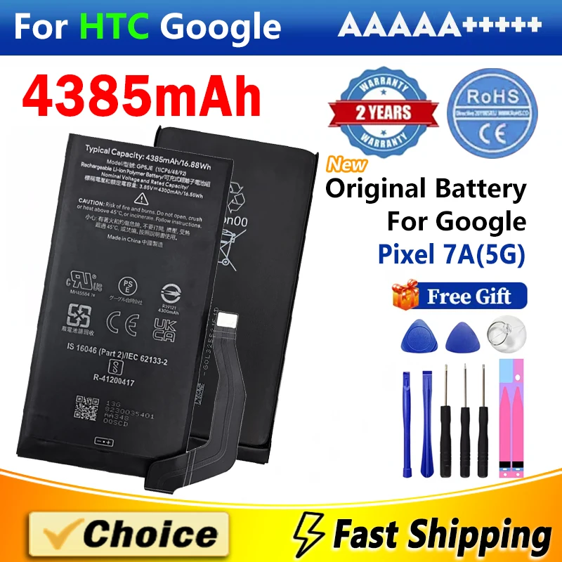 

1Pc 4385mAh Quality Battery For HTC Google Pixel 7A 5G,GP5JE AAA+ Brand New Replacement Phone Lithium Battery+Tools