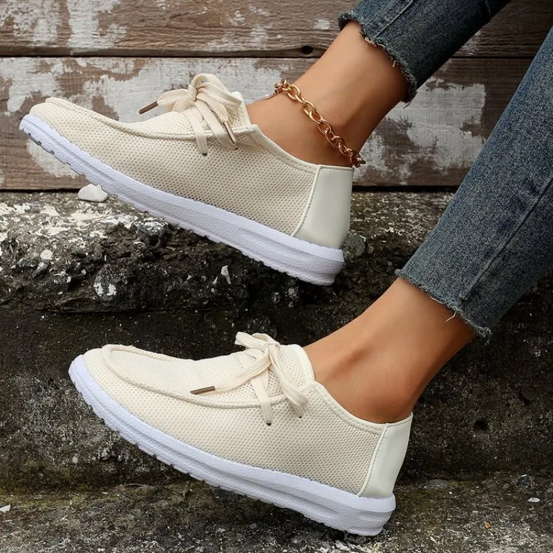 

2023 Spring New Fashion Women's Single Shoe Shallow Mouth Round Head Low Top Lace Up Casual Versatile Shoes for Women