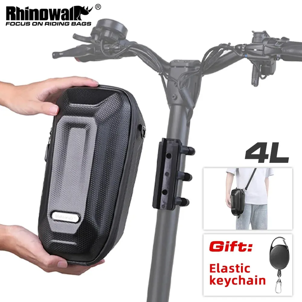 Rhinowalk Electric Scooter Front Bag Handlebar Water-Resistant Quick Release 4L EVA Big Capacity Universal For Xiaomi Scooter