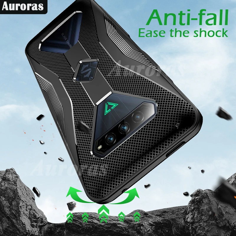 Auroras Soft Case for Black Shark 5 4 Pro RS Shockproof Cross Design Heat Dissipation Case For Xiaomi Blackshark 5 RS 4 Cover 3