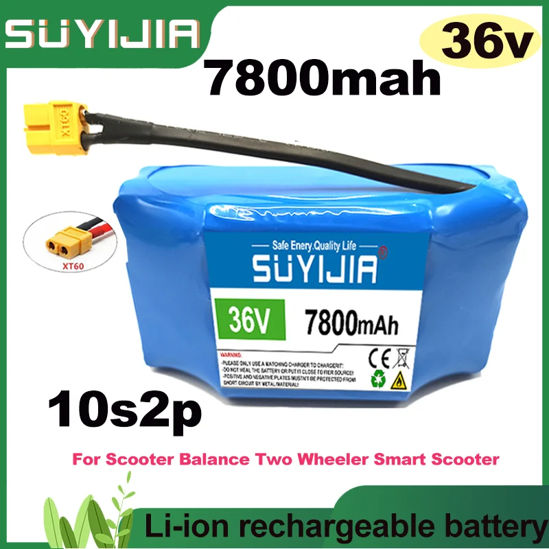 

2023 New 10S2P18650 36V 7800mah Brand New Li-ion Rechargeable Battery Pack for Scooter Balance Two Wheeler Smart Scooter Battery