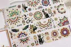 Egyptian Gods Light Shiny Shell PET Tapes Craft Supplies DIY Scrapbooking Card Making Decorative Plan Sticker