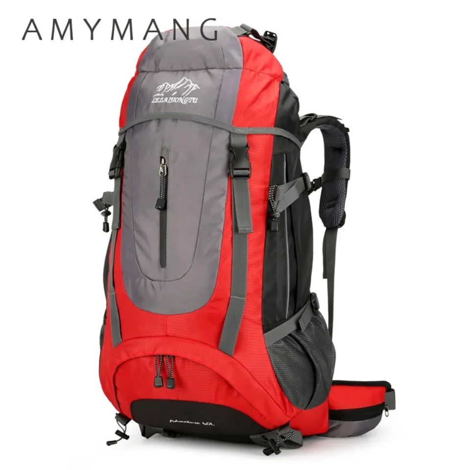 

New Professional Mountaineering Bag Men and Women 60L Camping Hiking Backpack with Rain Cover Outdoor Large-capacity Knapsack