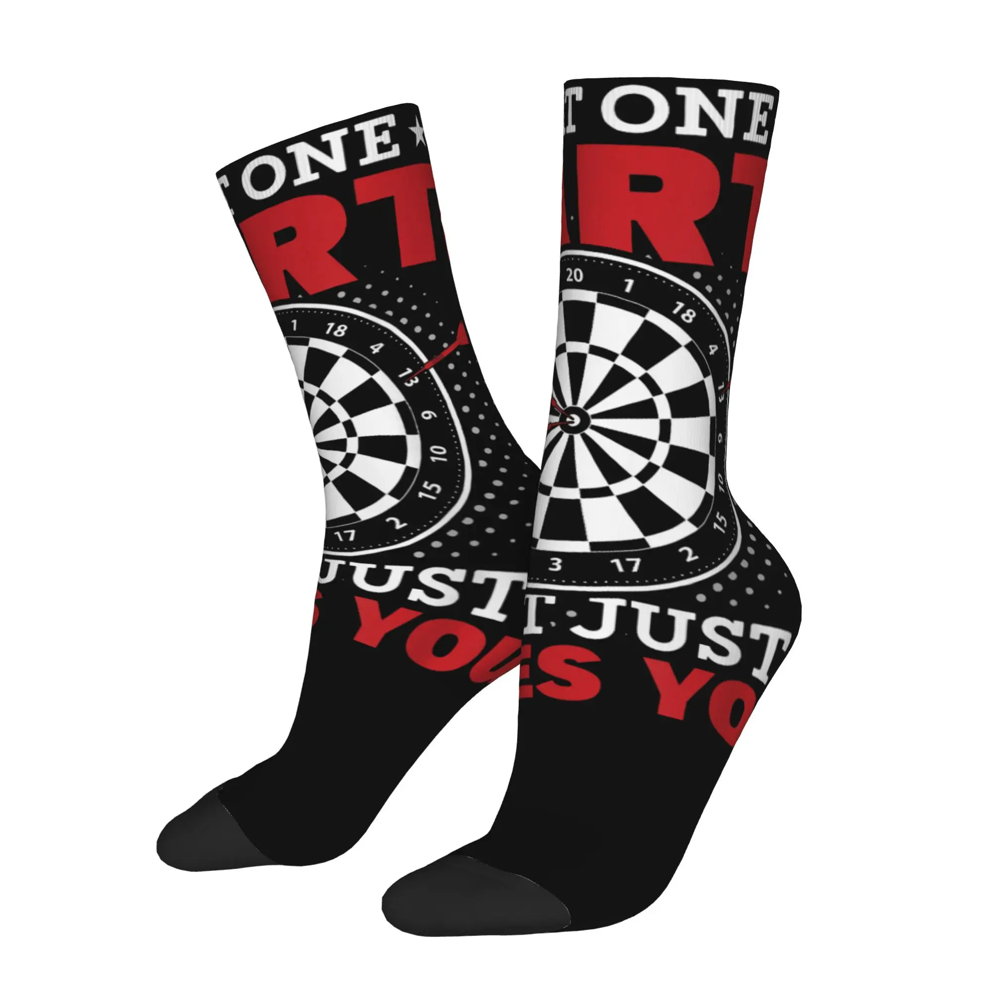 

1 Pair Hip Hop Retro Funny Darts Problems Dartboard Fun Crazy Men's Sock Dart Street Style Seamless Printed Funny Sock