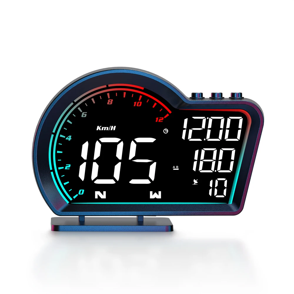 

2025 Hot Sale G16 GPS Auto Digital Meter HUD Colorful Head-Up Display with Over Speed Alarm Speedometer