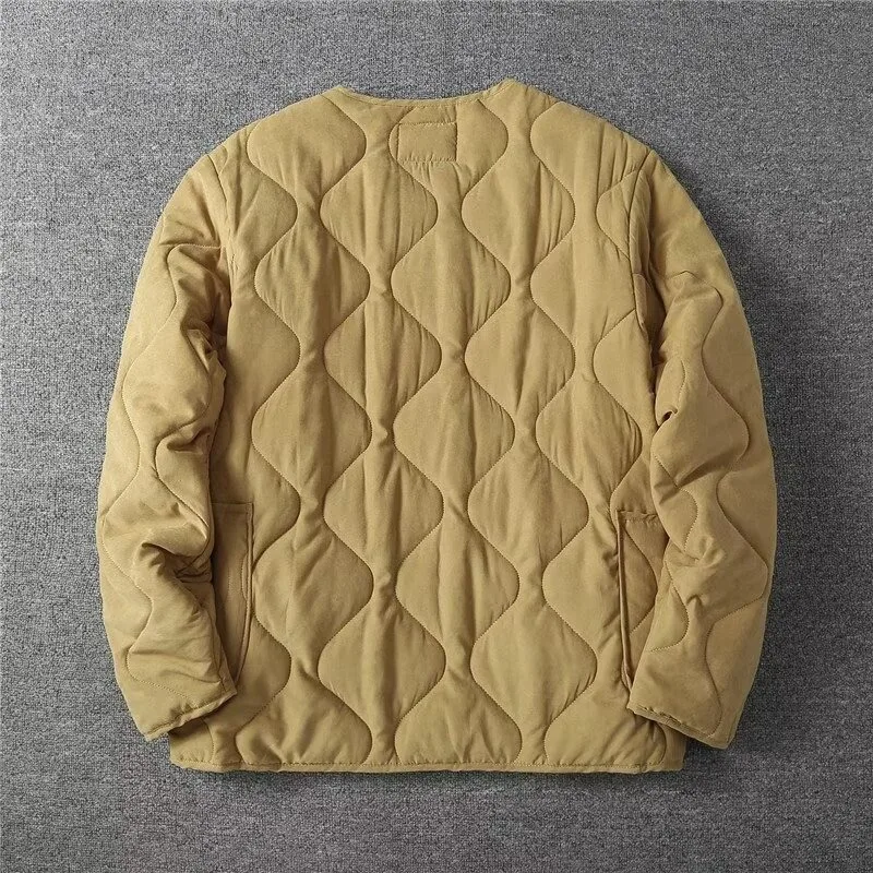 Vintage M65 Liner Jacket Men Winter New Khaki Thick Multi-pocket Tooling Padded Jacket Long Sleeve Cardigan Hunting Coat