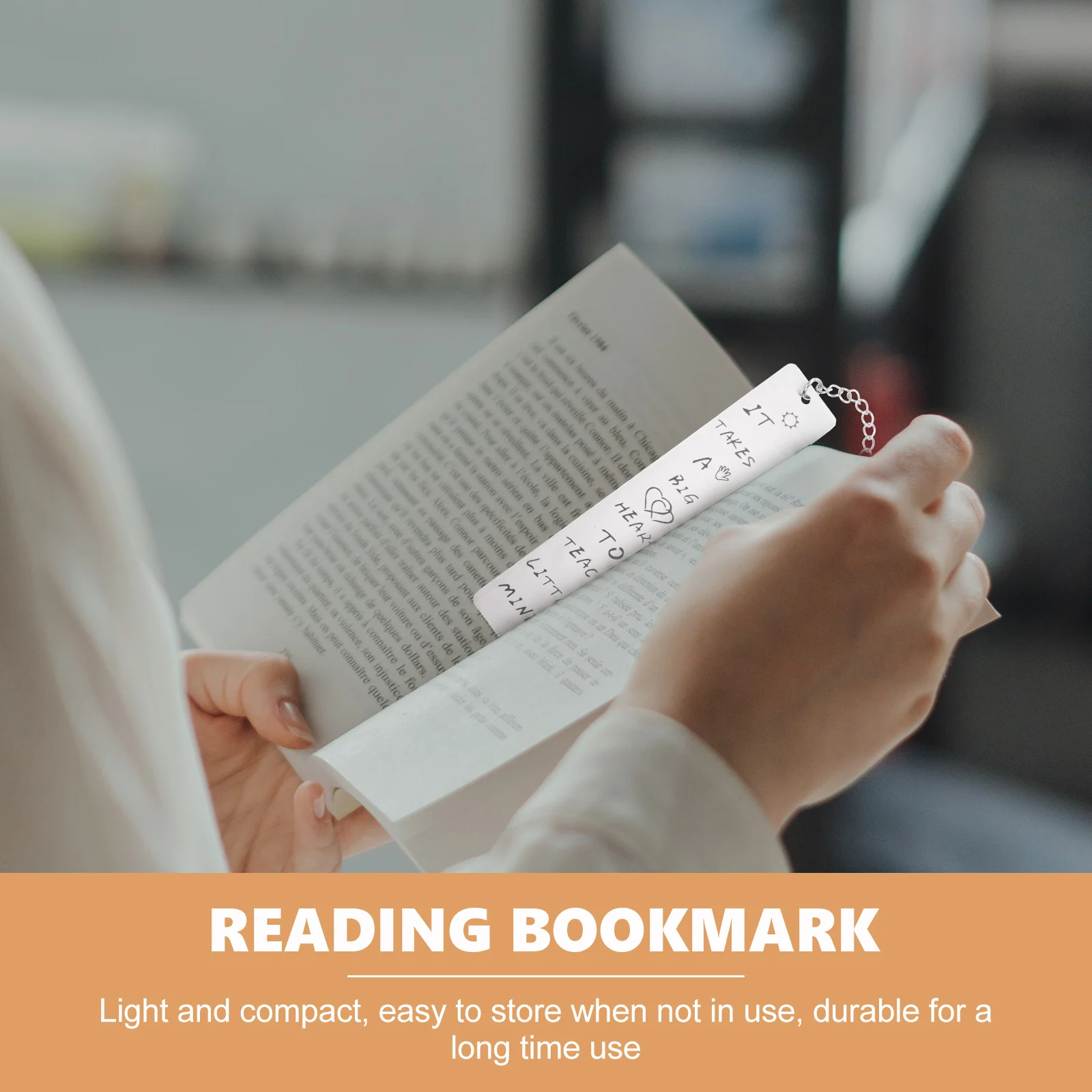 

Stainless Steel Bookmark Bookmarks Students Stationery Commemorate Child Office Accessories Long Use Reading Focus Page