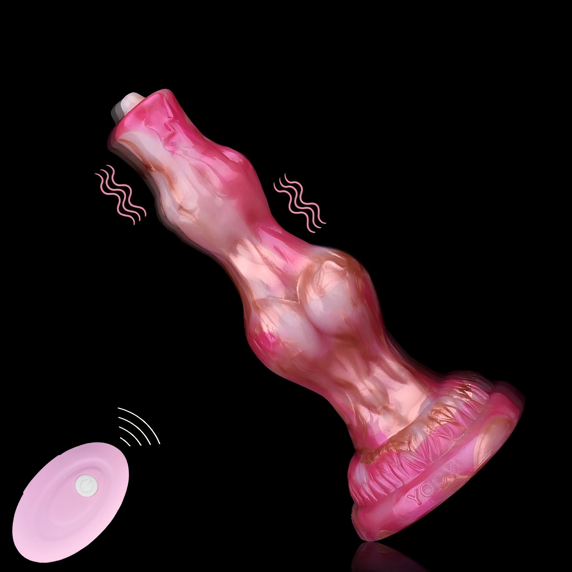 QKKQ-consolador con nudo de perro de fantasía para mujer, vibrador de Control inalámbrico, tapón Anal, Vagina, masturbador, masajeador de próstata Gay, Juguetes sexuales