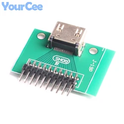 2pcs/1pc HDMI 19 Pin Test Socket Adapter Plate Jack PCB 2.54mm Female Transfer Board Converter IC Socket